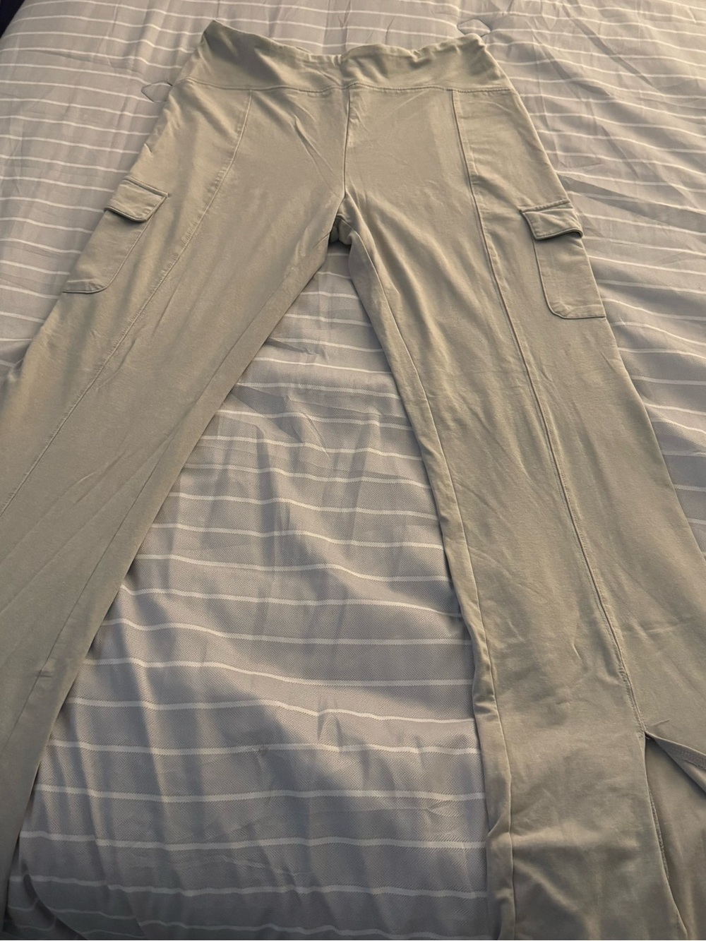 No Boundaries tan khaki Cargo Flare Pants